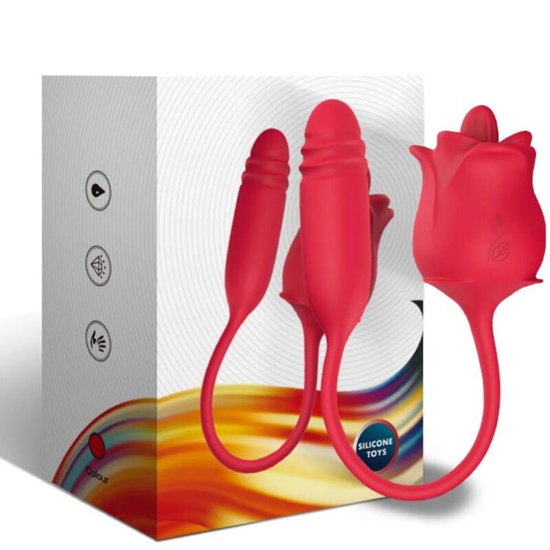 ARMONY - 3-IN-1 ROSA, STIMULATOR, SAUG- UND UPDOWN-FUNKTION MIT ROTEM SCHWANZ