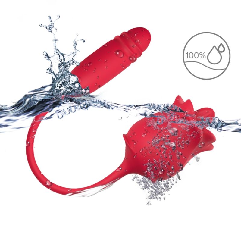 ARMONY - 3-IN-1 ROSA, STIMULATOR, SAUG- UND UPDOWN-FUNKTION MIT ROTEM SCHWANZ