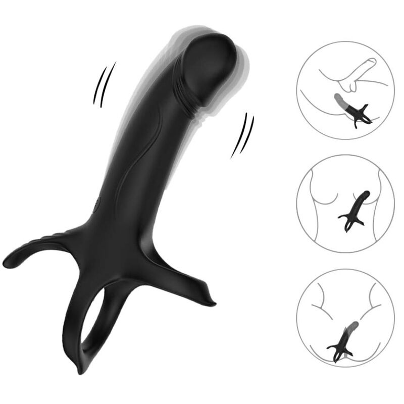 ARMONY - DILDO MIT RING VIBRATOR SCHWARZ