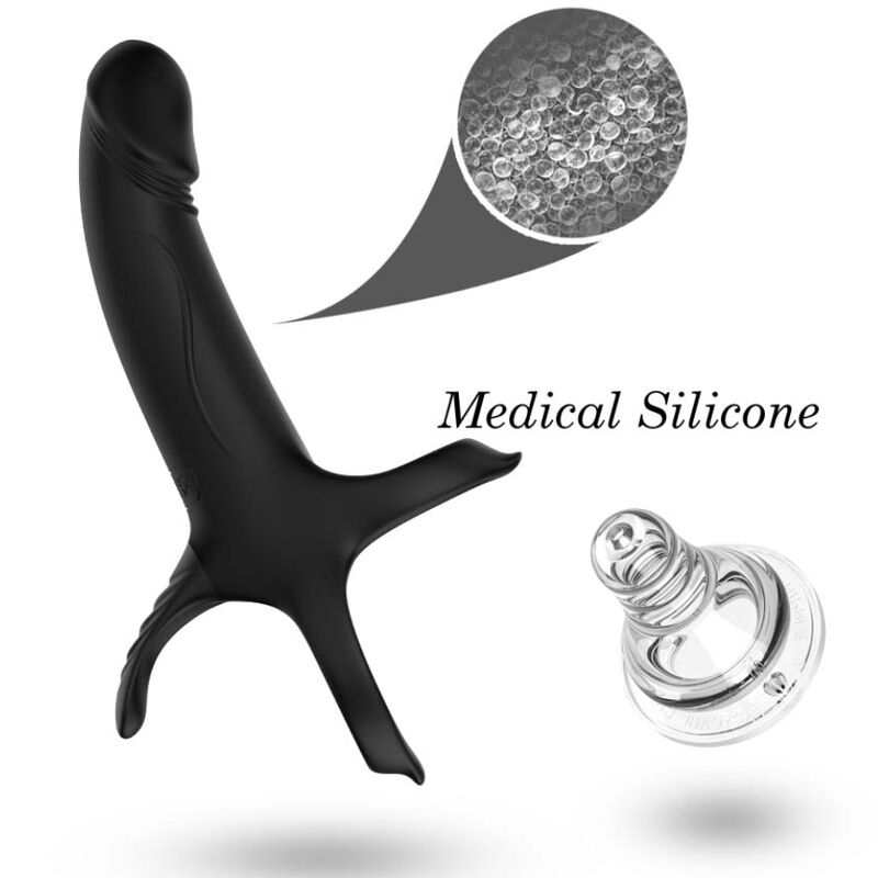 ARMONY - DILDO MIT RING VIBRATOR SCHWARZ