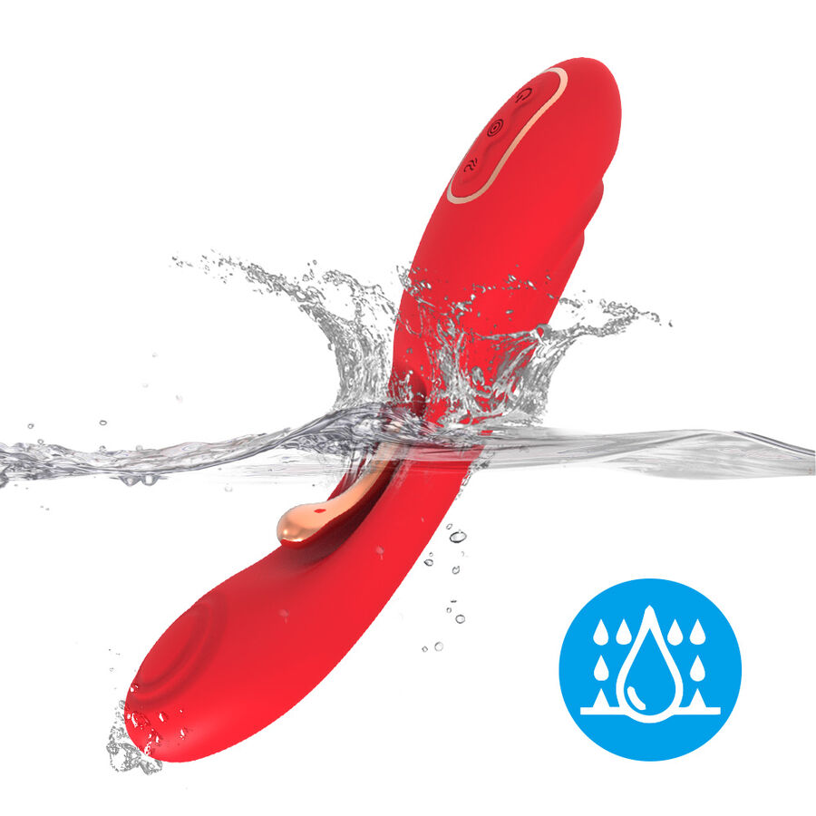 ARMONY - VIBRATOR MIT OSZILLIERENDER ZUNGE ROT