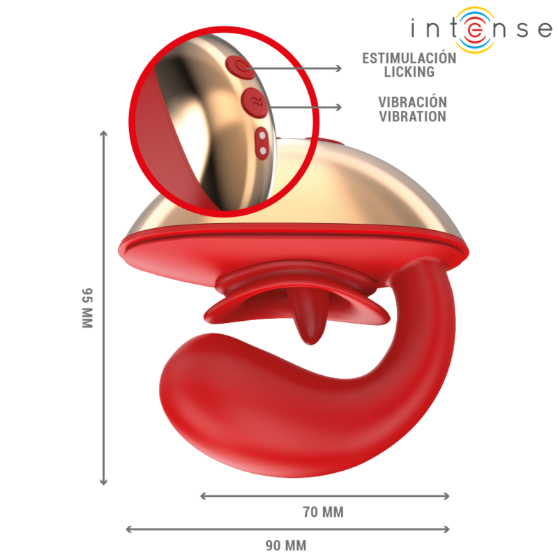 INTENSE - MARIAH VIBRATOR STIMULATOR IN U-FORM 10 VIBRATIONEN ROT
