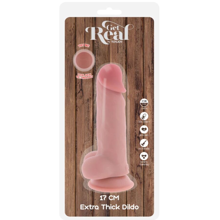 GET REAL - DELUXE REALISTISCHER PENIS MIT HODEN EXTRA DICK 17 CM