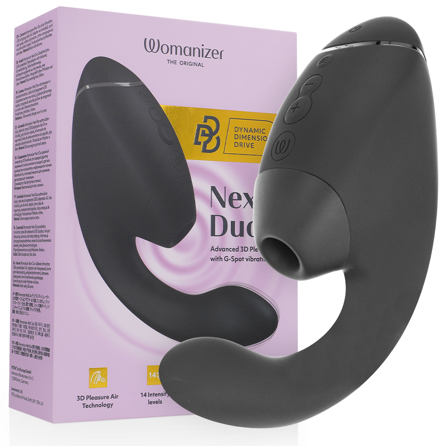 WOMANIZER - DUO NEXT DOPPELTER KLITORIS-  G-PUNKT-STIMULATOR SCHWARZ