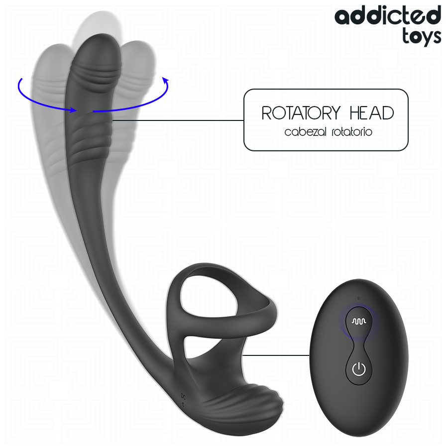 ADDICTED TOYS  ANALPLUG MIT VIBRATION, 360°-WELLUNG UND HODENSTIMULATOR