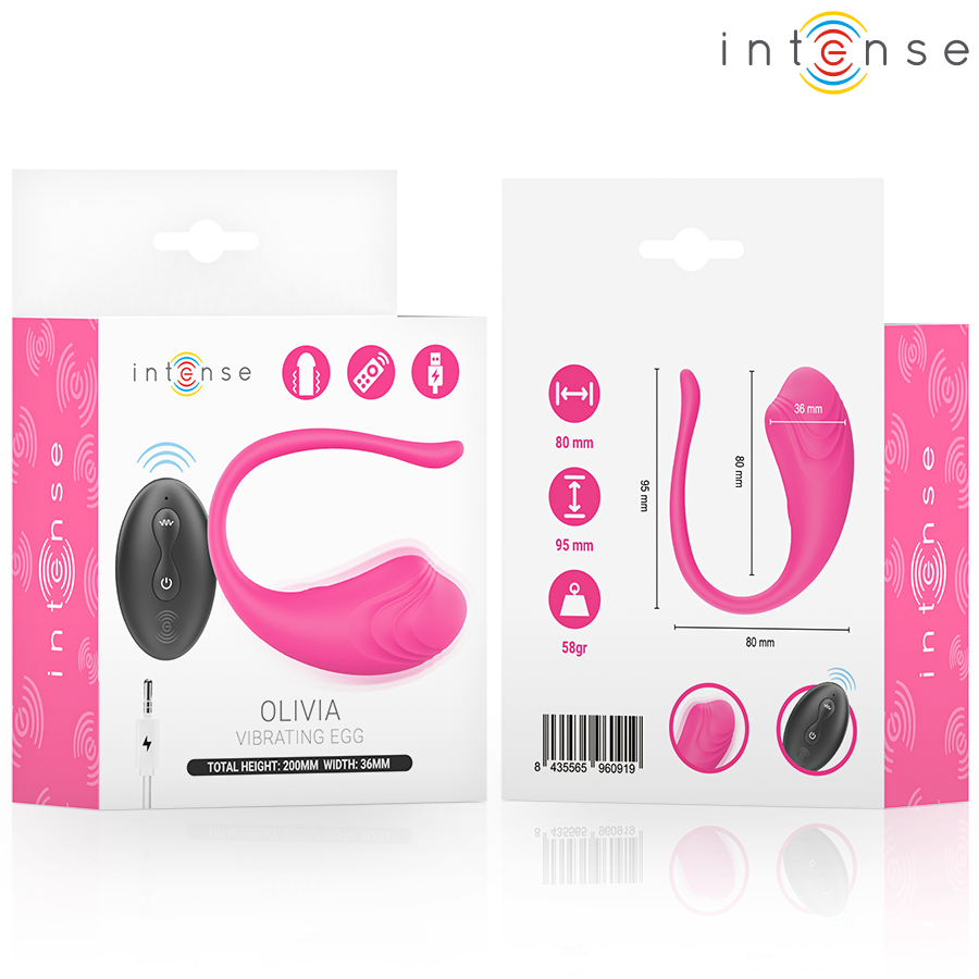 INTENSE - OLIVIA PINK VIBRATIONS-EI MIT FERNBEDIENUNG