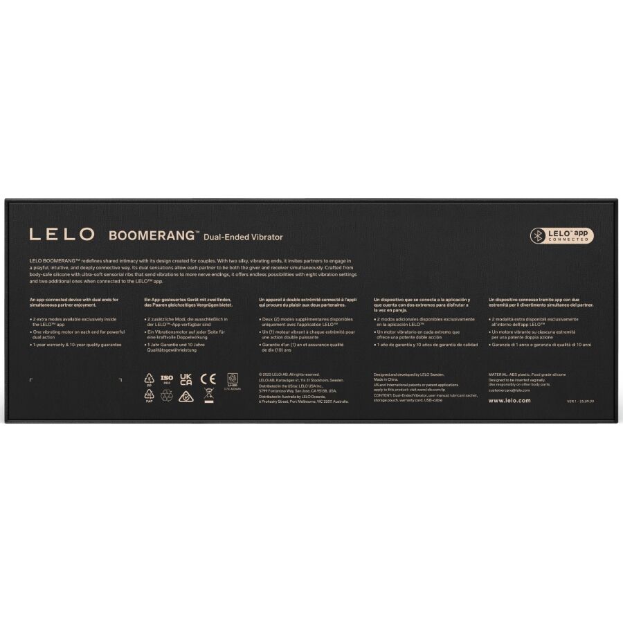 LELO - BOOMERANG DOPPELENDER VIBRATOR KIRSCH