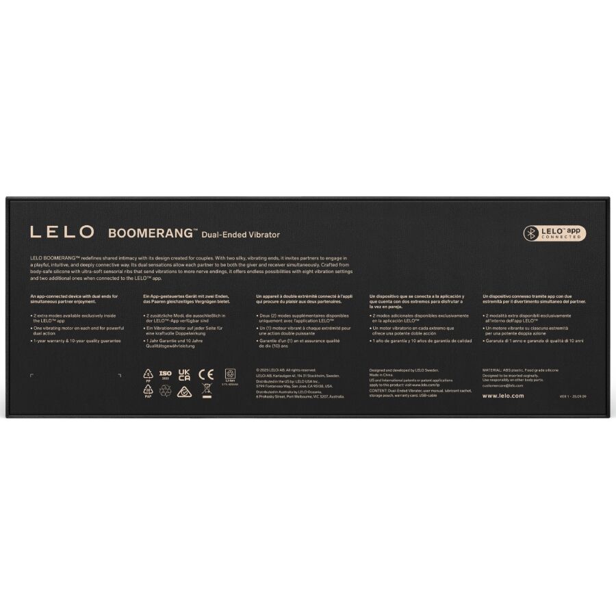 LELO - BOOMERANG DOPPELENDER VIBRATOR LILA
