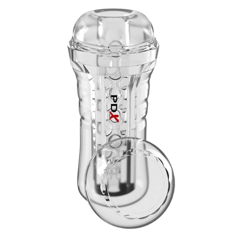PDX ELITE VIEWTUBE PLUS TRANSPARENTER STROKER MIT DURCHSICHT UND EZ-GRIP, 21 CM