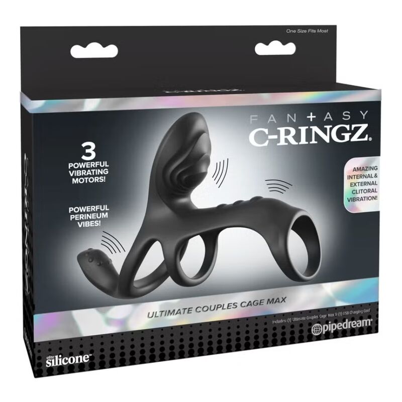 FANTASY C-RINGZ ULTIMATIVER PAAR-CAGE-MAX-VIBRATIONS-PENISRING 19,5 CM