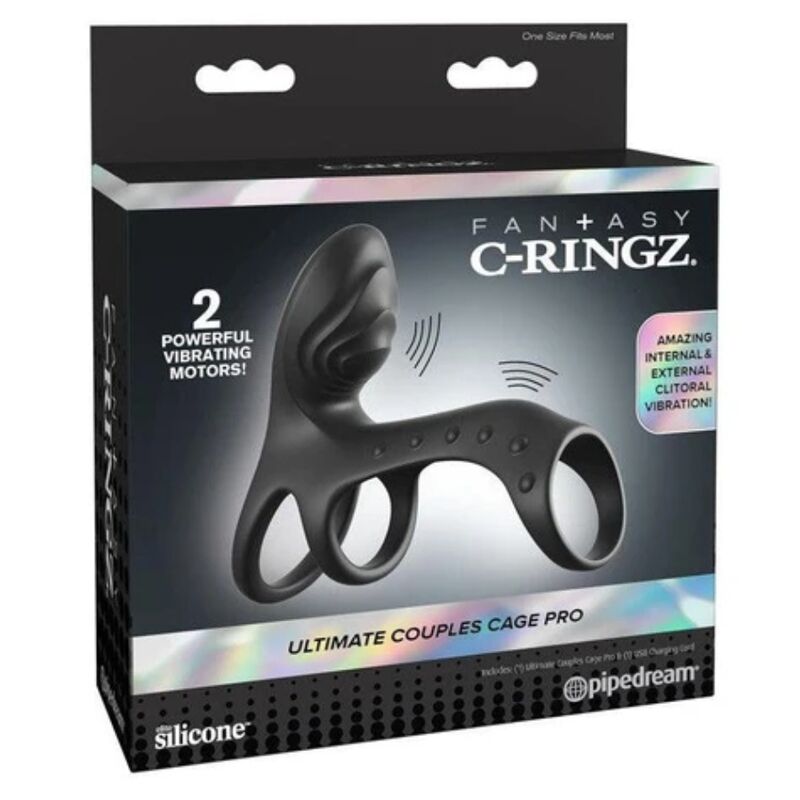 FANTASY C-RINGZ ULTIMATIVER PAAR-CAGE-PRO-VIBRATIONS-PENISRING 19,5 CM