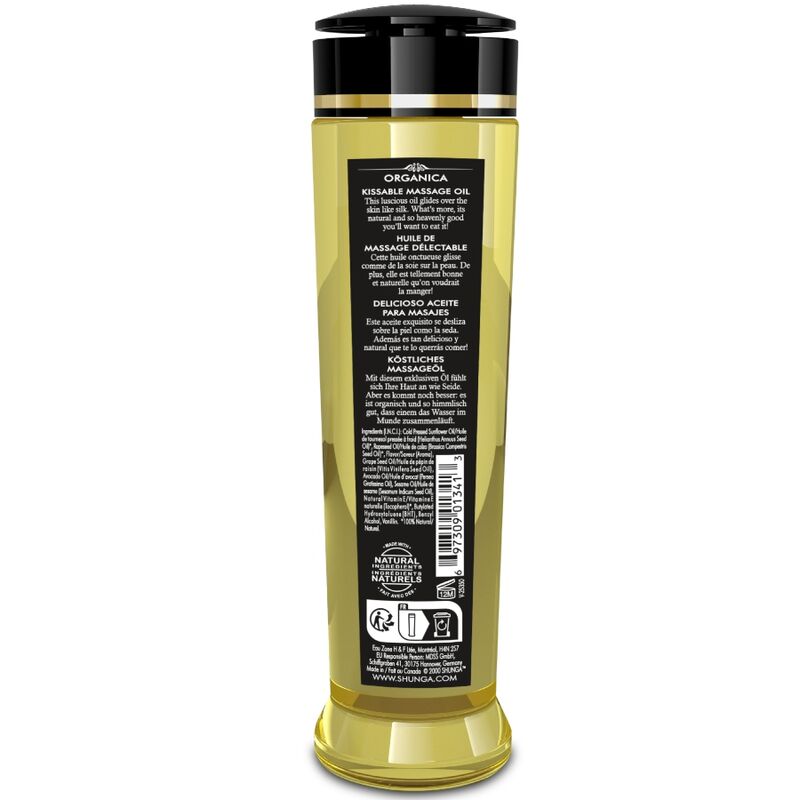 SHUNGA BIO-MASSAGEÖL MIT HIMBEERDUFT, 240 ML