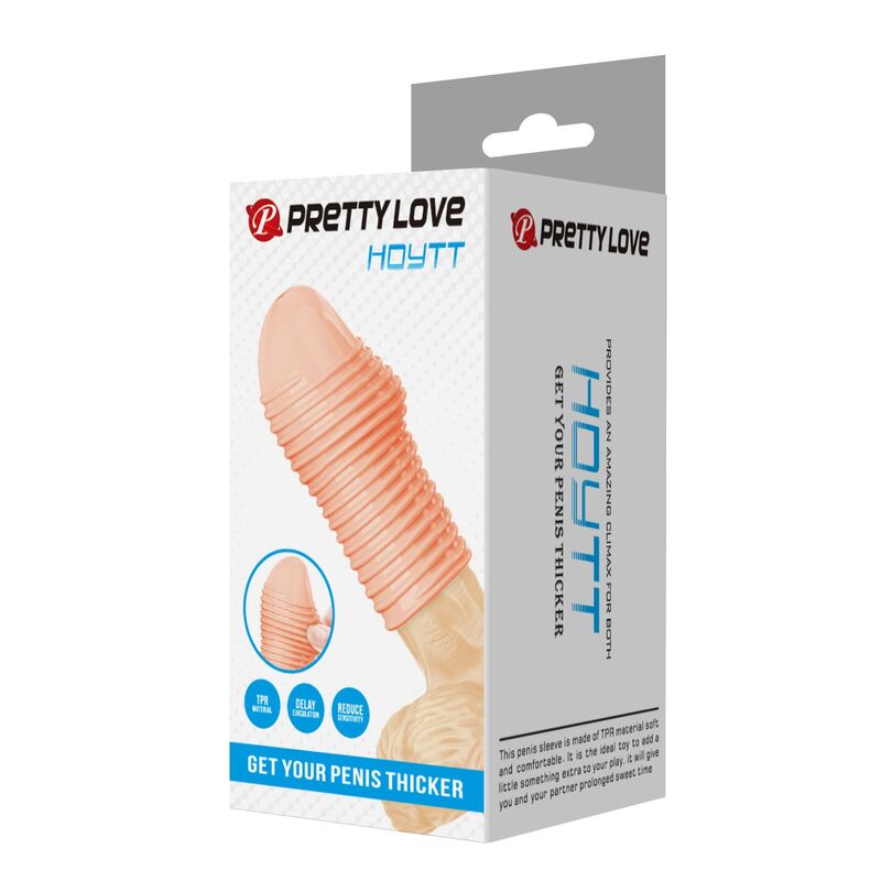 PRETTY LOVE HEISSER PENISSÄRMEL FÜR EINEN DICKEREN PENIS IN NATÜRLICHER FARBE