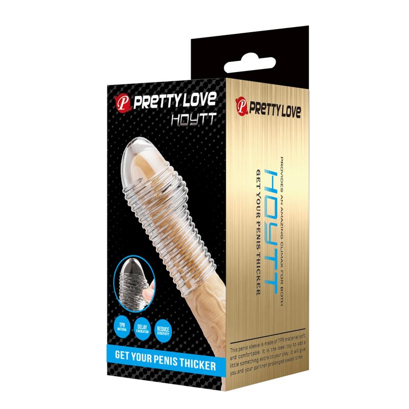 PRETTY LOVE HEISSER PENISSÄRMEL FÜR EINEN DICKEREN PENIS (TRANSPARENT)