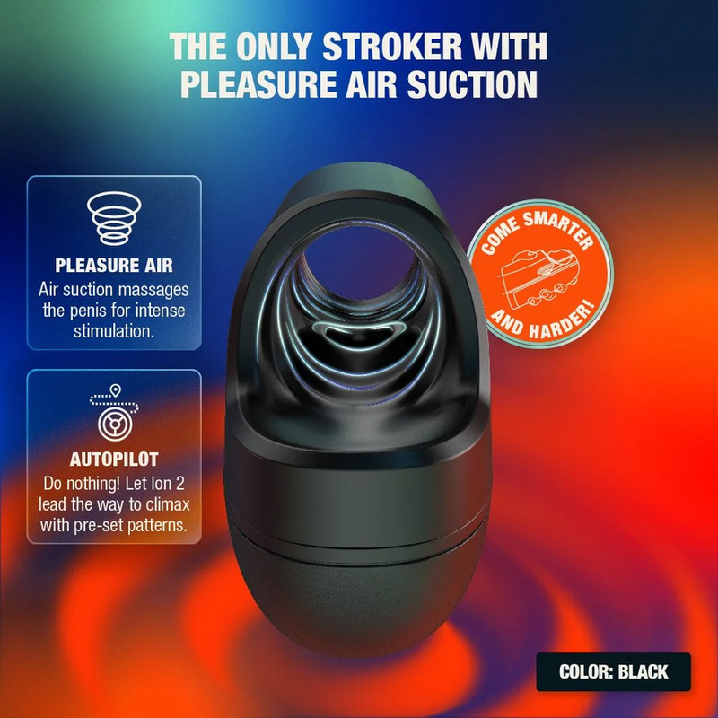 ARCWAVE - ION 2 MÄNNLICHER STROKER MIT PULSIERENDER LUFTWELLENSTIMULATION SCHWARZ