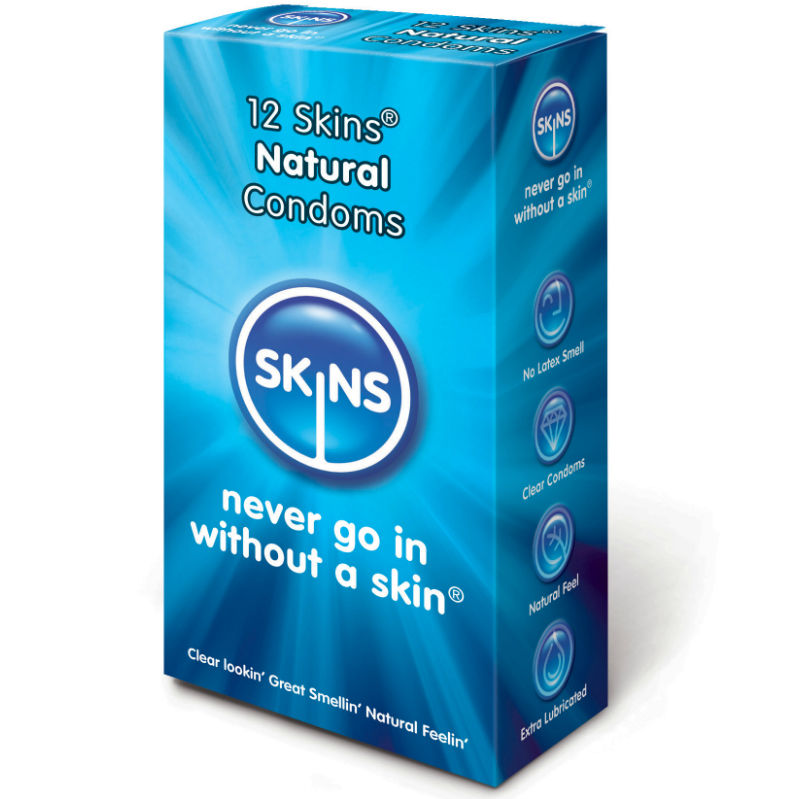 Skins Condom Natural Pack 12 Amormio Sex Shop Amormio Sex Shop